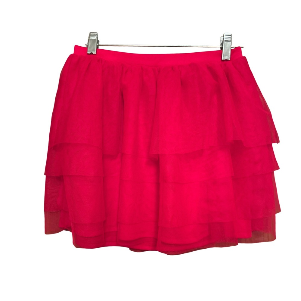 Circo Girls Red Tiered Tulle Skirt Size XL TG 14 16 Ballet Dance Party